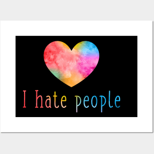 I hate people Posters and Art